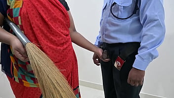 Servant jerking guard dick