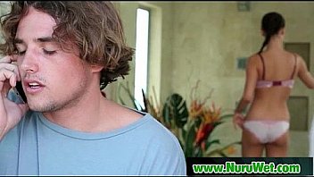 Amazing nuru massage and deep fuck on air matress 12