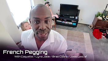 French pegging – exclusive behind the joss lescaf faces the strap on