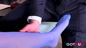 Got mum a milf secretary goes all foot fetish with her boss