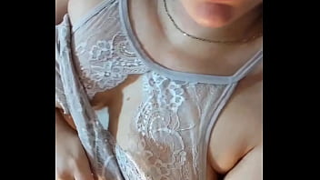 Kaithsaumeth sexy colombian seduces you caressing and squeezing her huge tits while masturbating her pussy with her panties on