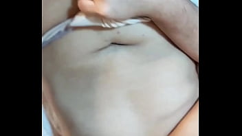 Kaithsaumeth sexy colombian seduces you caressing and squeezing her huge tits while masturbating her pussy with her panties on