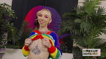 Skinny blonde slut breezy bri opens her pussy for rough sex