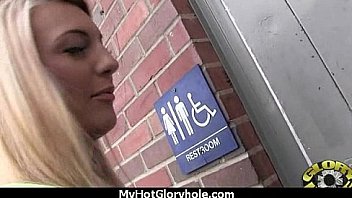Pretty girl blowjob and facial at gloryhole 25