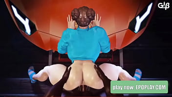 Asian character interracial 3d sex