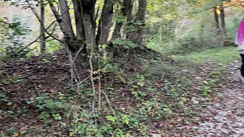 Outdoor forest rough sex and spanking teen girl pussy fucked cummed in my mouth and squirted teaser