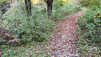 Outdoor forest rough sex and spanking teen girl pussy fucked cummed in my mouth and squirted teaser