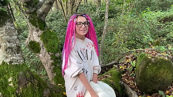 Outdoor forest rough sex and spanking teen girl pussy fucked cummed in my mouth and squirted teaser