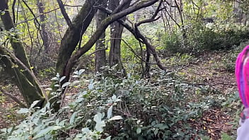 Outdoor forest rough sex and spanking teen girl pussy fucked cummed in my mouth and squirted teaser
