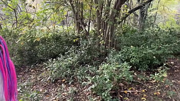 Outdoor forest rough sex and spanking teen girl pussy fucked cummed in my mouth and squirted teaser