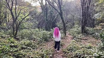Outdoor forest rough sex and spanking teen girl pussy fucked cummed in my mouth and squirted teaser