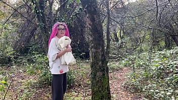 Outdoor forest rough sex and spanking teen girl pussy fucked cummed in my mouth and squirted teaser