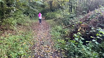 Outdoor forest rough sex and spanking teen girl pussy fucked cummed in my mouth and squirted teaser