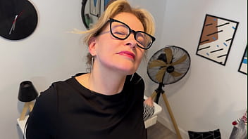 Son’s sexy teacher in pantyhose takes my cock deep in pov suckfest