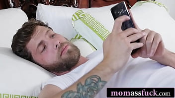 Stepson blackmails busty milf into hardcore anal fucking