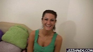 Brunette milf beats cock