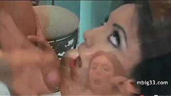 Busty chick devours a big black cock