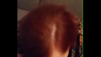 Redhead from giving a blowjob until explosive cum
