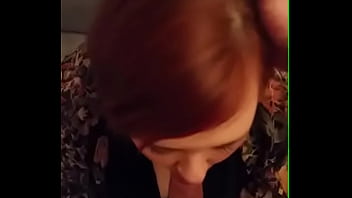 Redhead from giving a blowjob until explosive cum