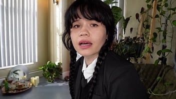 Wednesday addams takes huge dick deep ft yhivi