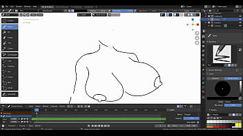 Huge boobs drawing bts