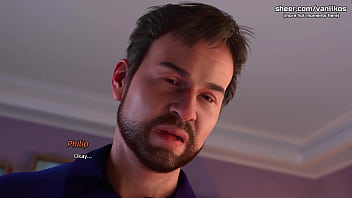 Skinny cheating wife with big tits gives tit job blowjob to stranger boy and lets him creampie her pussy right in front of cuckold husband life in santa county lisc 3d animated ntr porn game