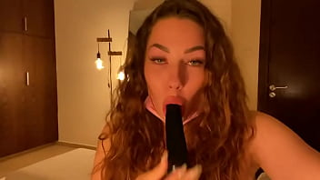 A dildo in the mouth