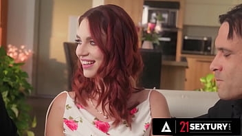 Wild redhead takes hot cumshot after hard dp