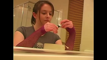 A chubby cute girl spends the day at her daddy's house