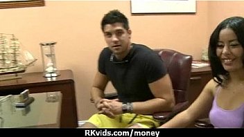 Amateur girl accepts cash for sex from stranger 22