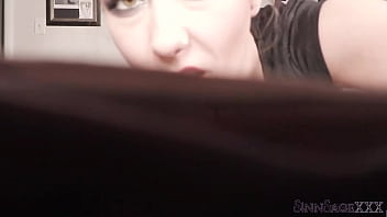 Gorgeous & sexy sinn sage ties up some lucky dude to tease him