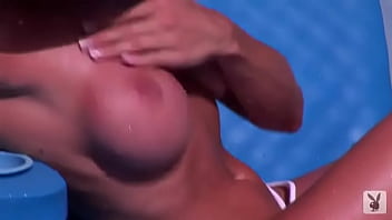 Wonderful cutie having fun at the pool