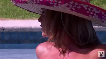 Wonderful cutie having fun at the pool