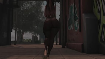 Swaying hips in see through tights in public second life