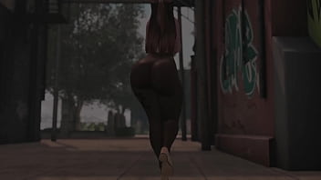 Swaying hips in see through tights in public second life