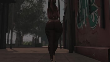 Swaying hips in see through tights in public second life