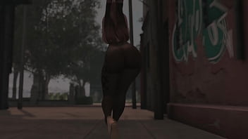 Swaying hips in see through tights in public second life