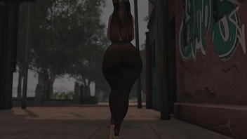 Swaying hips in see through tights in public second life