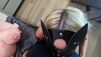 Wet and messy threesome with futanari sexdoll a lot of puke and vomit