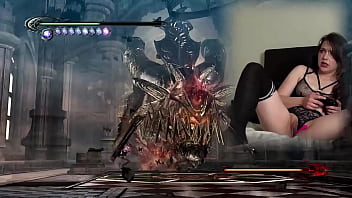 Lovense connected gaming sexy bimbo plays bayonetta episode 4