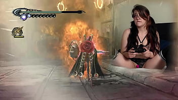 Lovense connected gaming sexy bimbo plays bayonetta episode 4