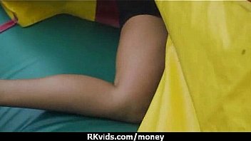 Sexy teen nails her butt on hard dick for cash 1