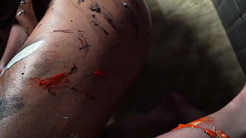 Youtube show and busty beauty big fake tits covered in body paint unleashes erotic masterpiece eva gold