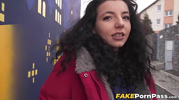 The sexy college student agreed to treat me to a blowjob and then she let me touch her natural perky boobs