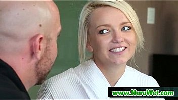 Nuru session with sexy busty masseuse 21