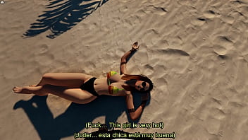 Chica sexy engañada en la playa sub esp eng 3dxchat