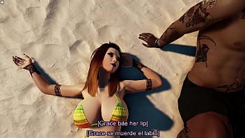 Chica sexy engañada en la playa sub esp eng 3dxchat