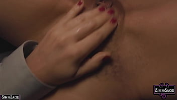 Sinn sage showing off her body while rubs an ice cube ion her body