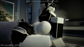 Horny girl gets fucked around the room until we are sweating~