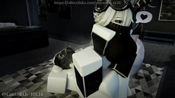 Horny girl gets fucked around the room until we are sweating~